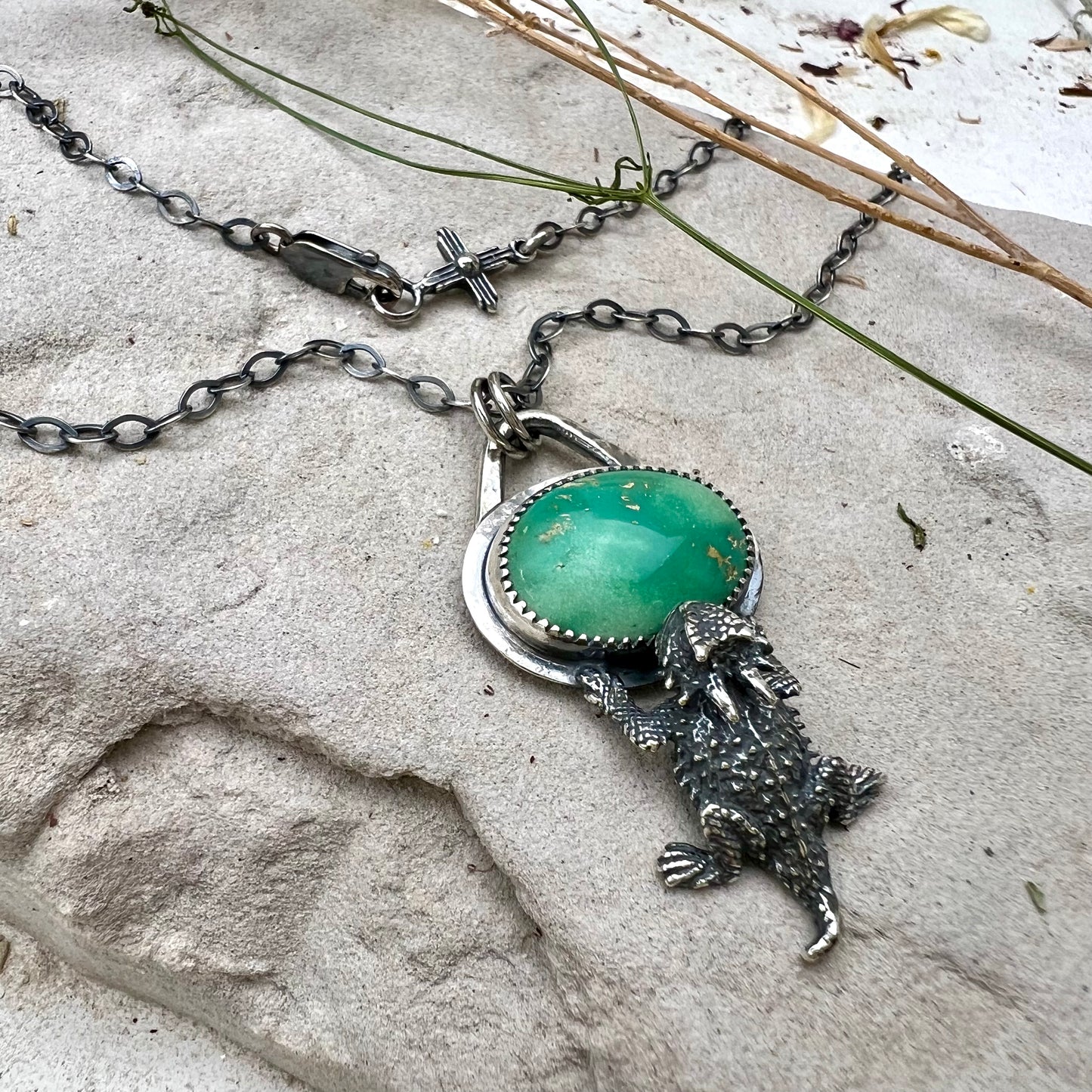 Turquoise Horned Toad Necklace