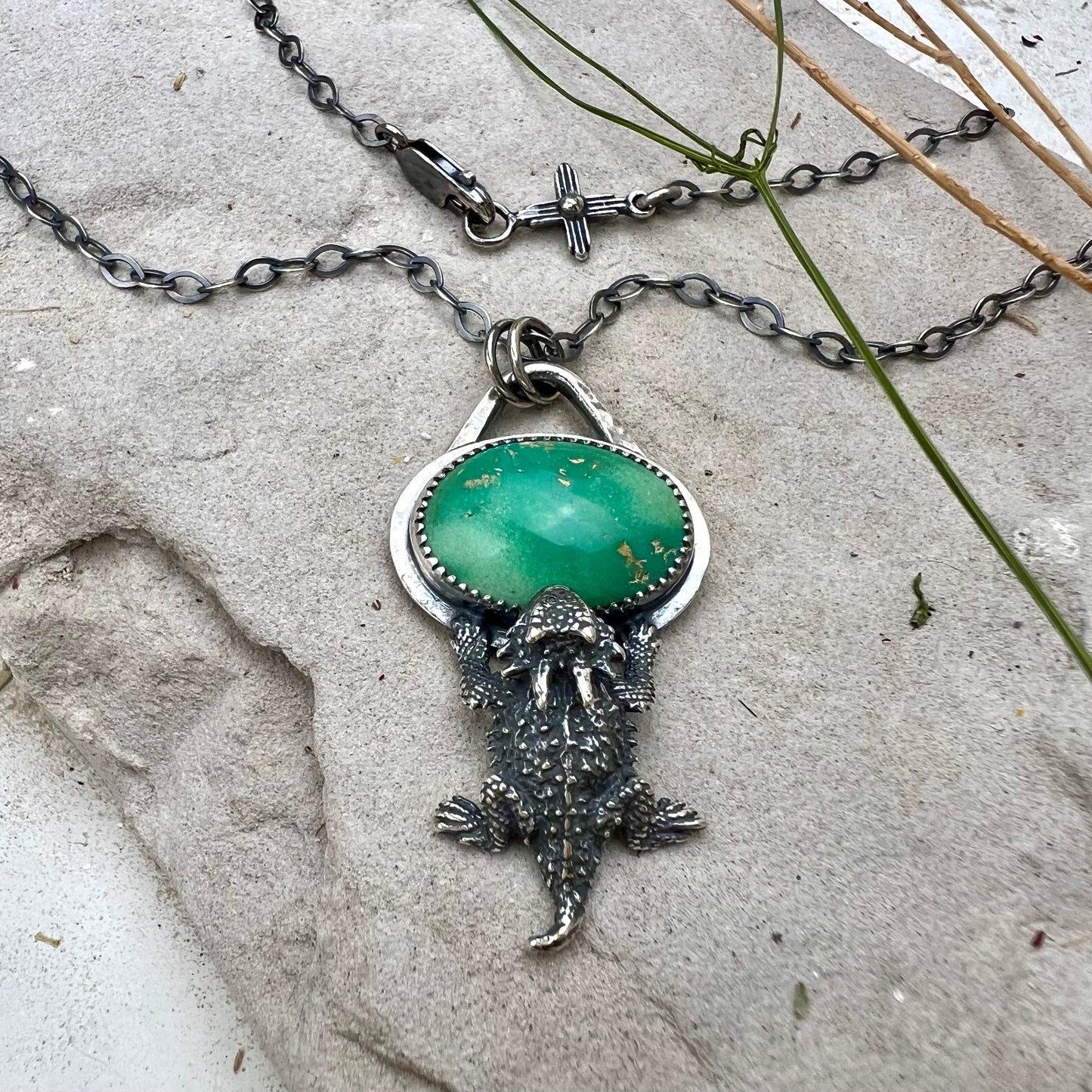 Turquoise Horned Toad Necklace