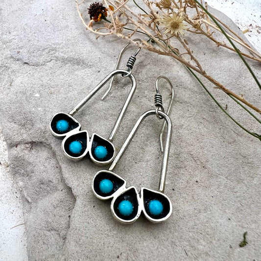 Turquoise Shadowbox Earrings