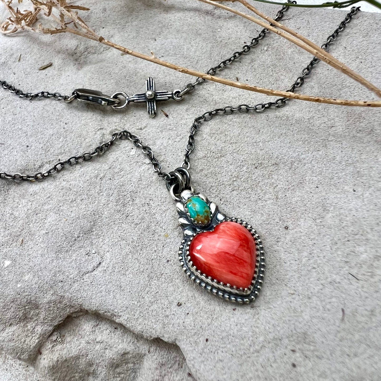 ((Reserved)) Spiny Oyster Heart Necklace