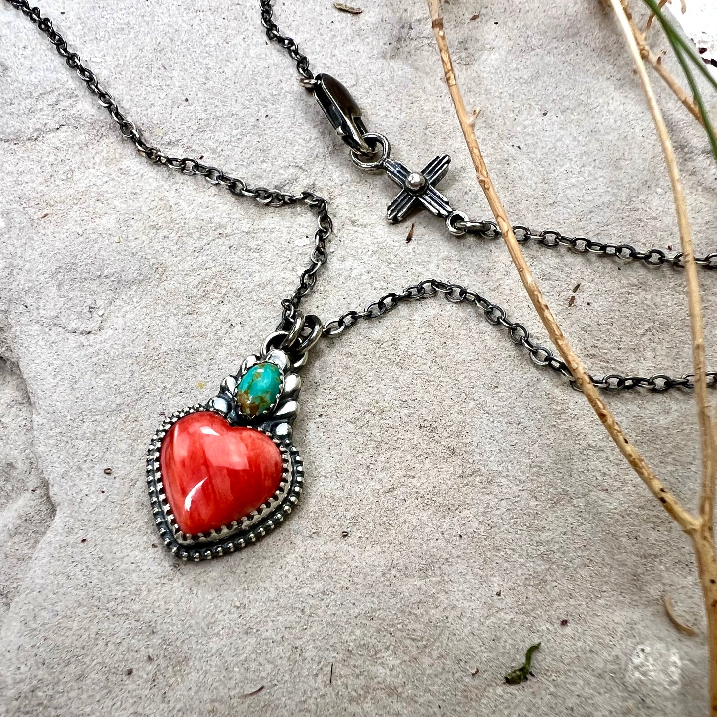 ((Reserved)) Spiny Oyster Heart Necklace
