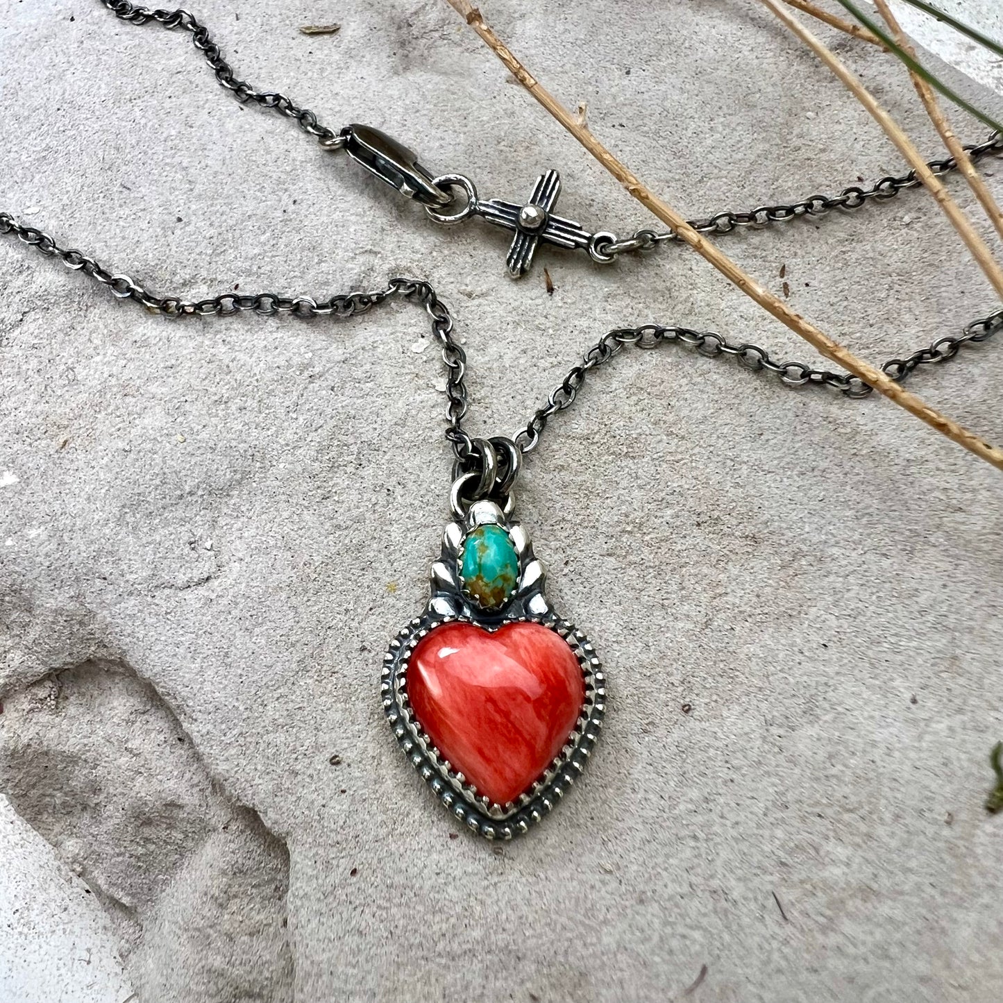 ((Reserved)) Spiny Oyster Heart Necklace