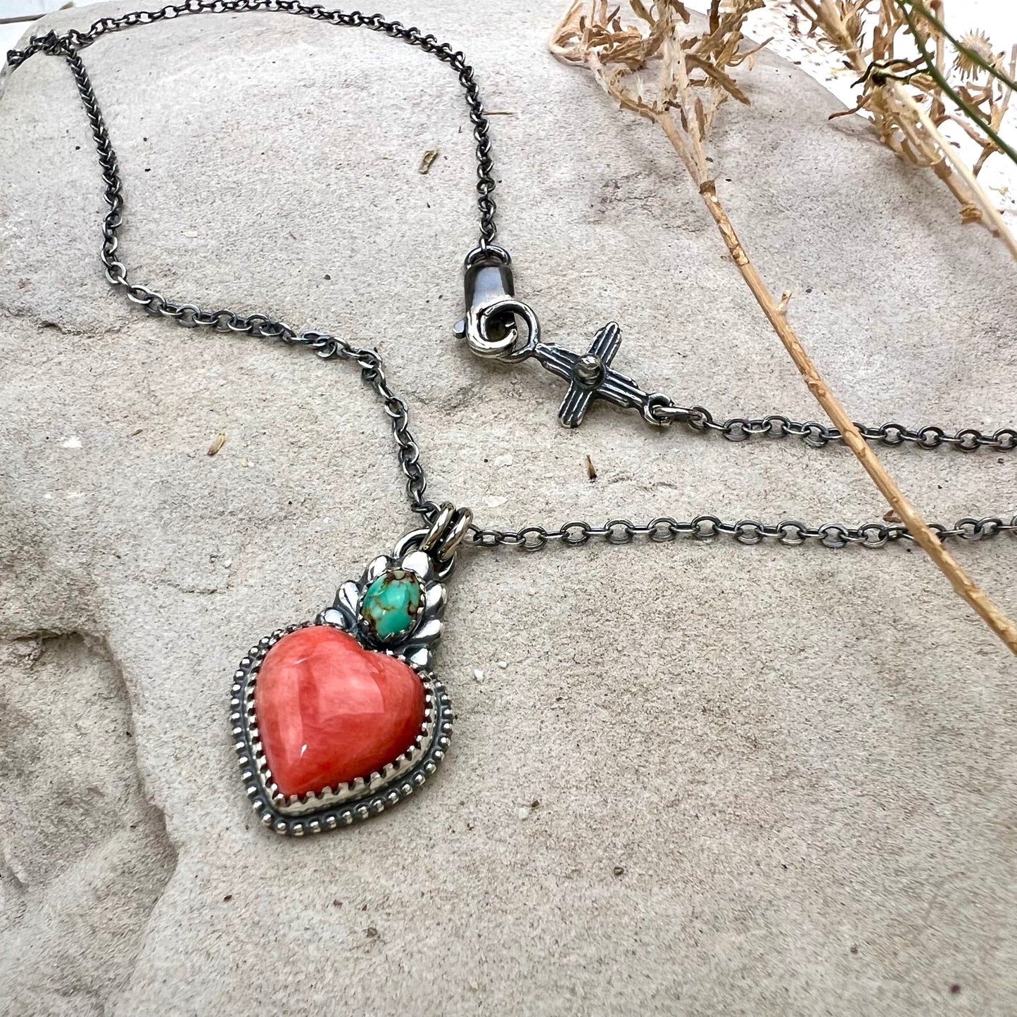((Reserved)) Spiny Oyster Heart Necklace