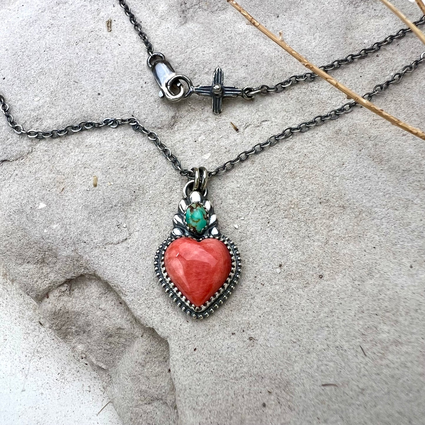 ((Reserved)) Spiny Oyster Heart Necklace