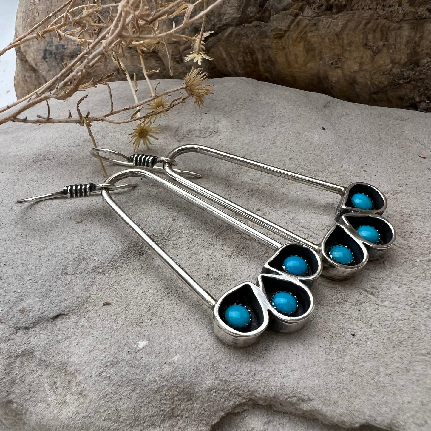 Turquoise Shadowbox Earrings