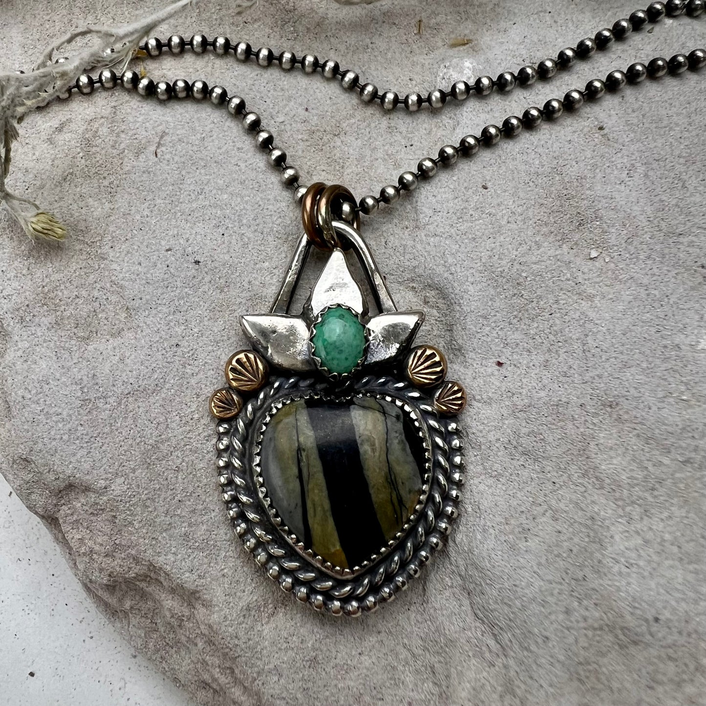 Jasper Heart Necklace