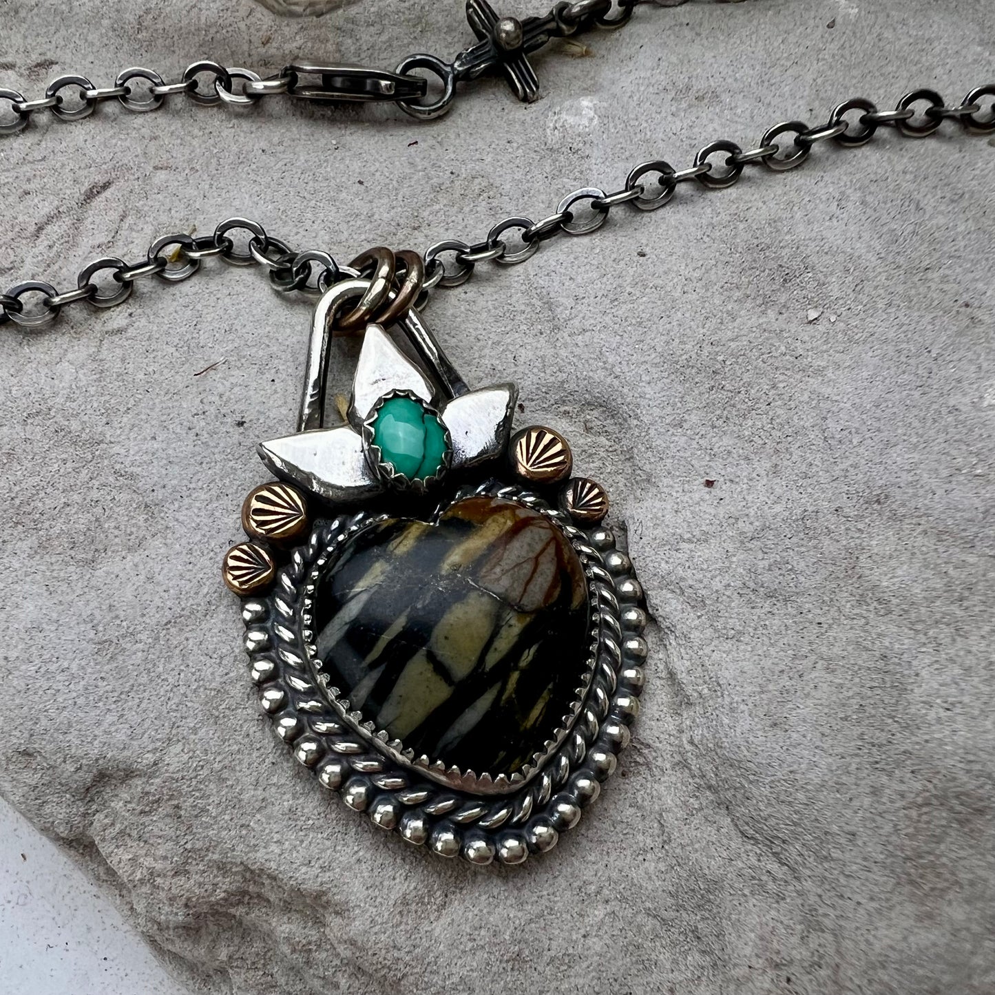 Jasper Heart Necklace