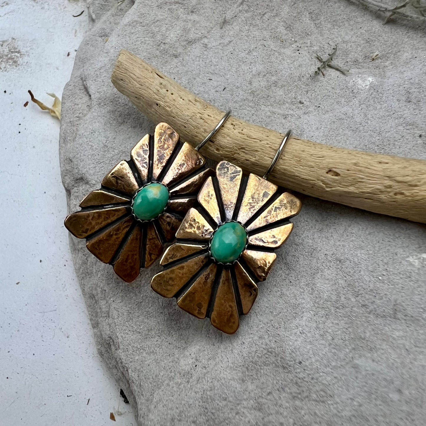 Turquoise Sunburst Earrings