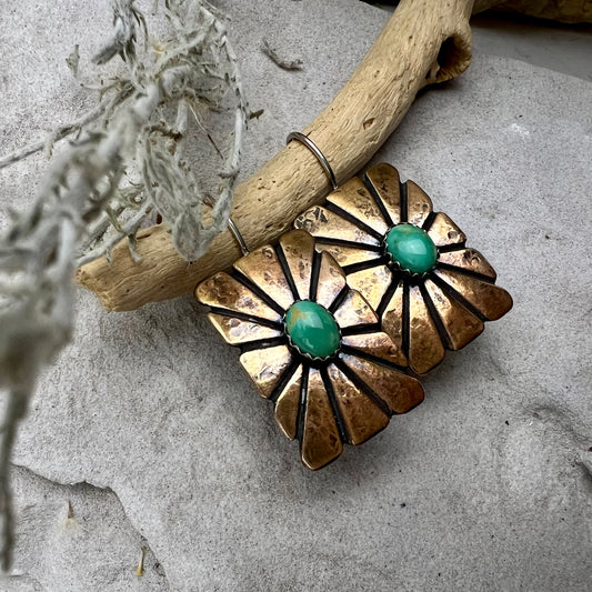 Turquoise Sunburst Earrings