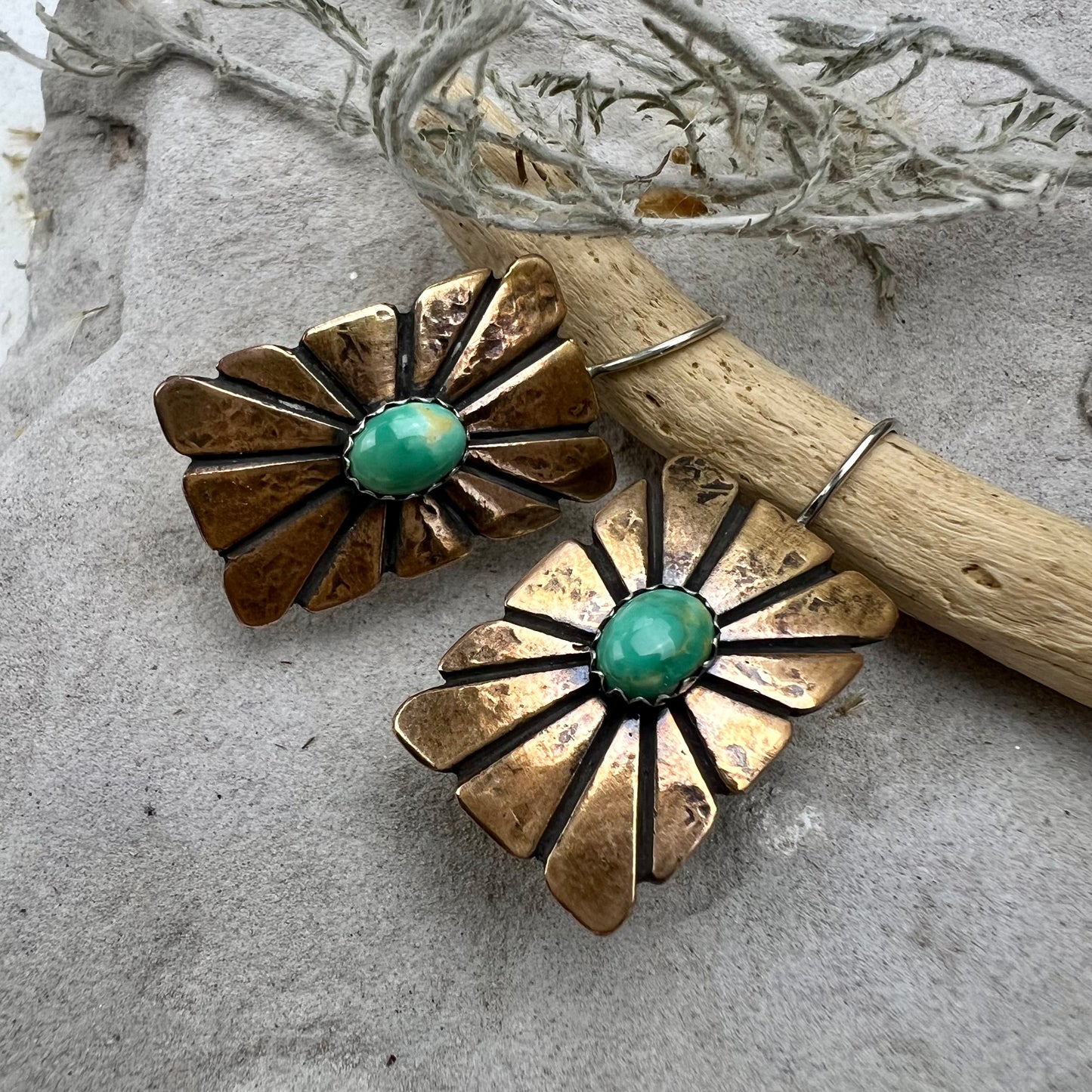 Turquoise Sunburst Earrings