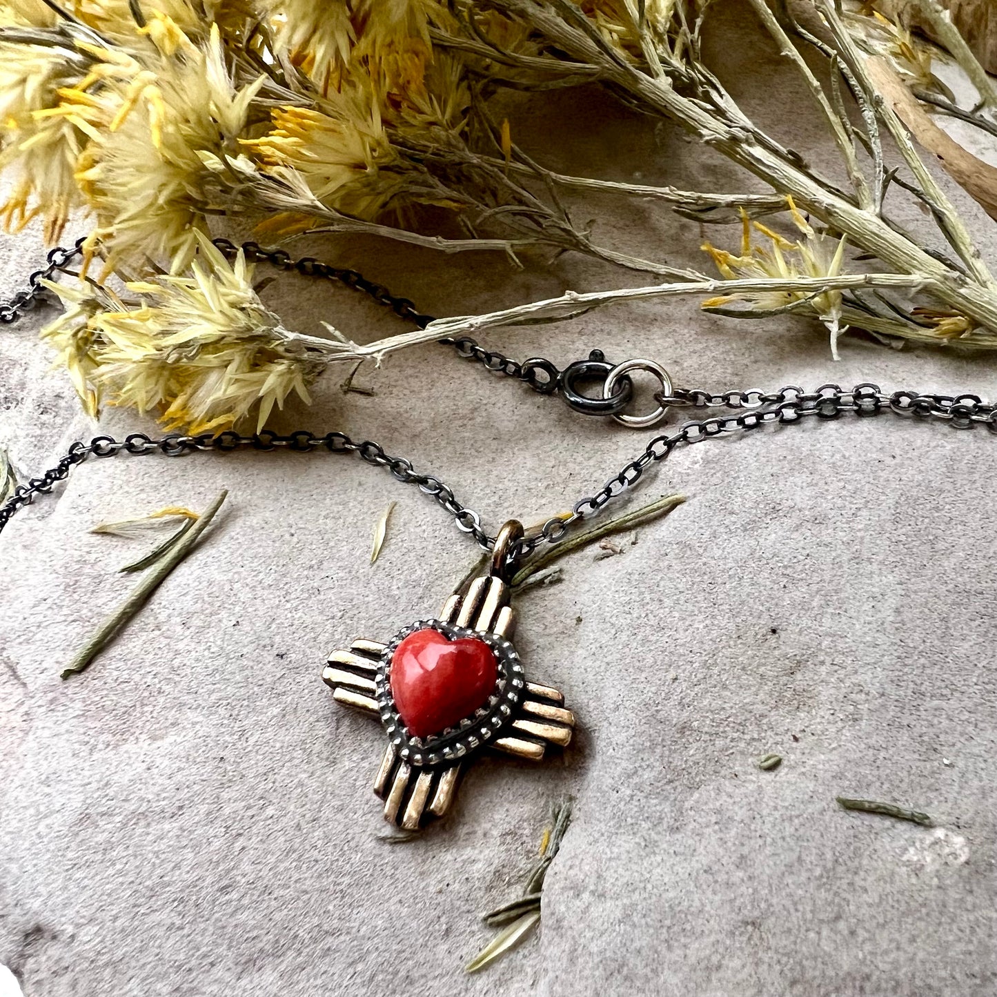 Spiny Oyster Zia Necklace