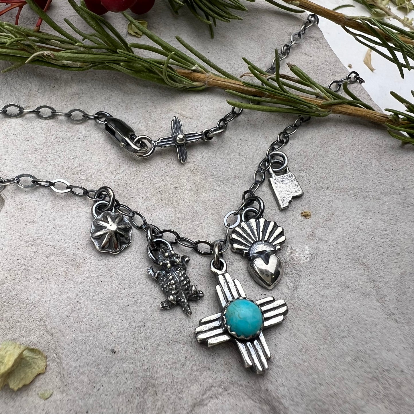 Petite New Mexico Charm Necklace