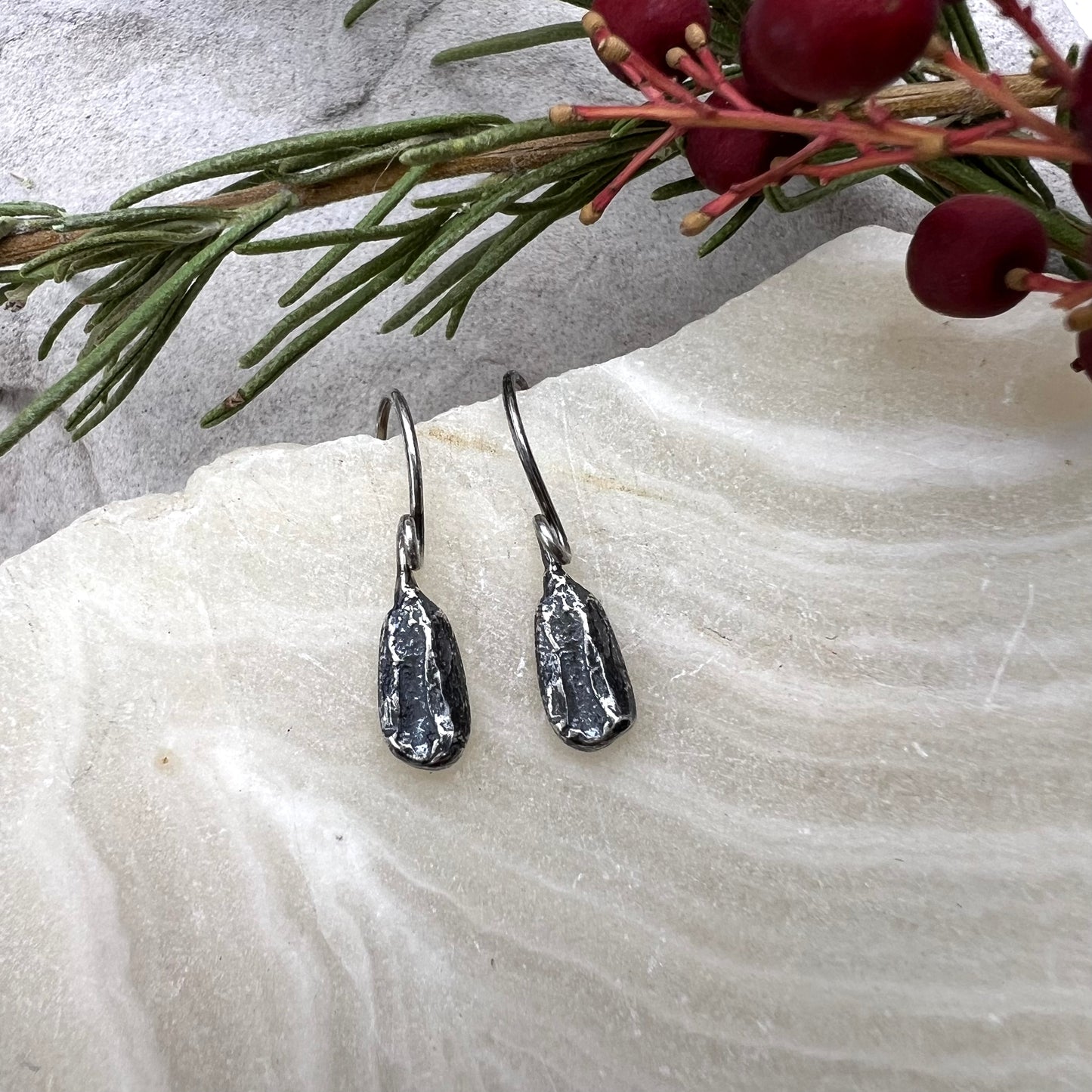 Sunflower Seed Kernel Earrings