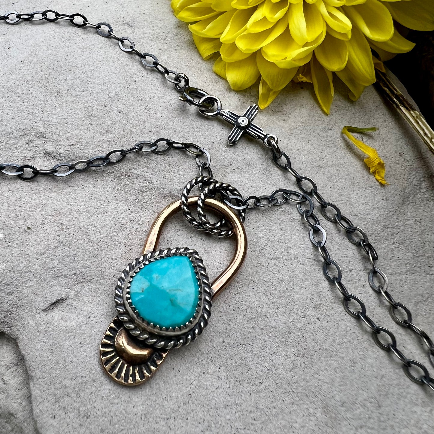 Turquoise Teardrop Necklace