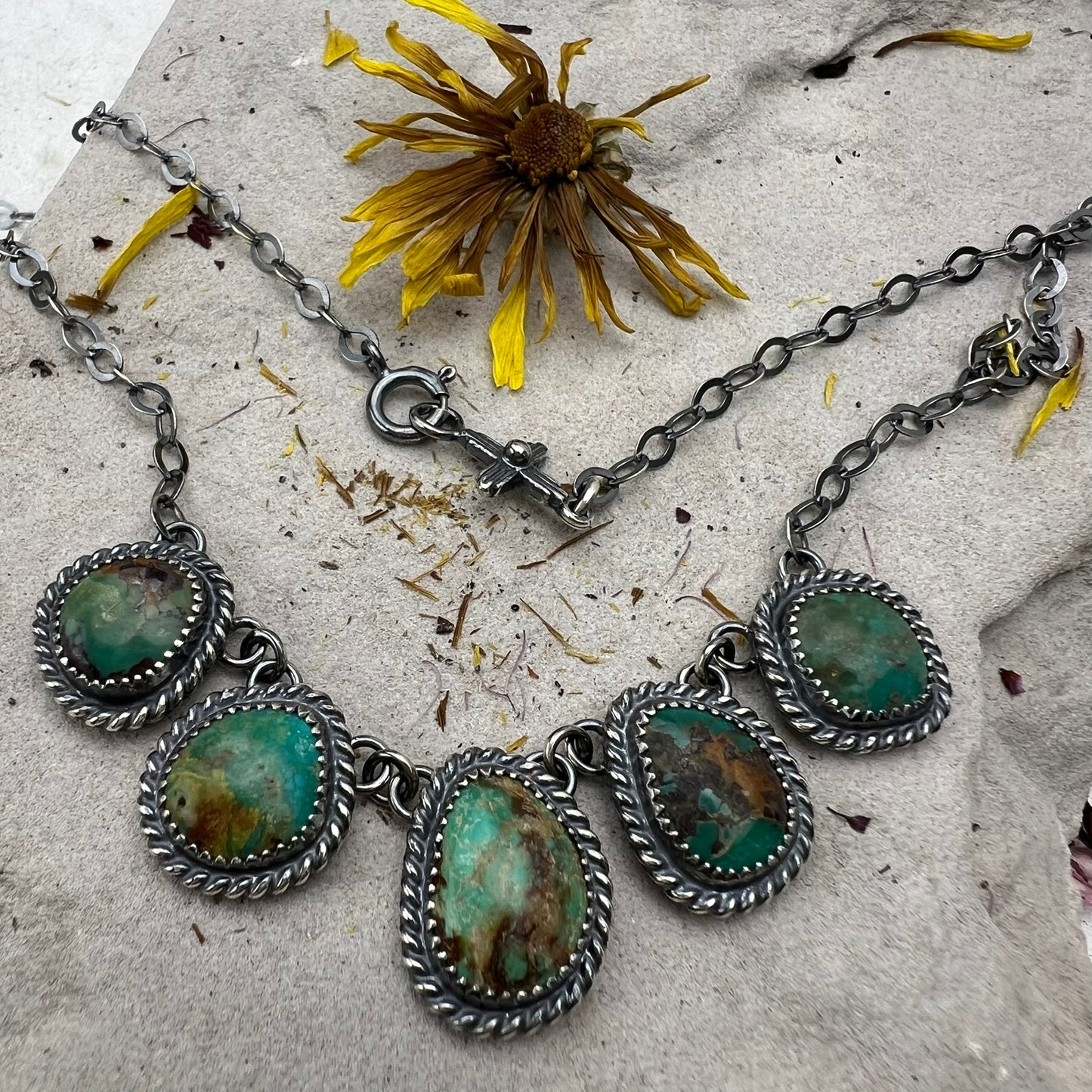 Linked Turquoise Necklace