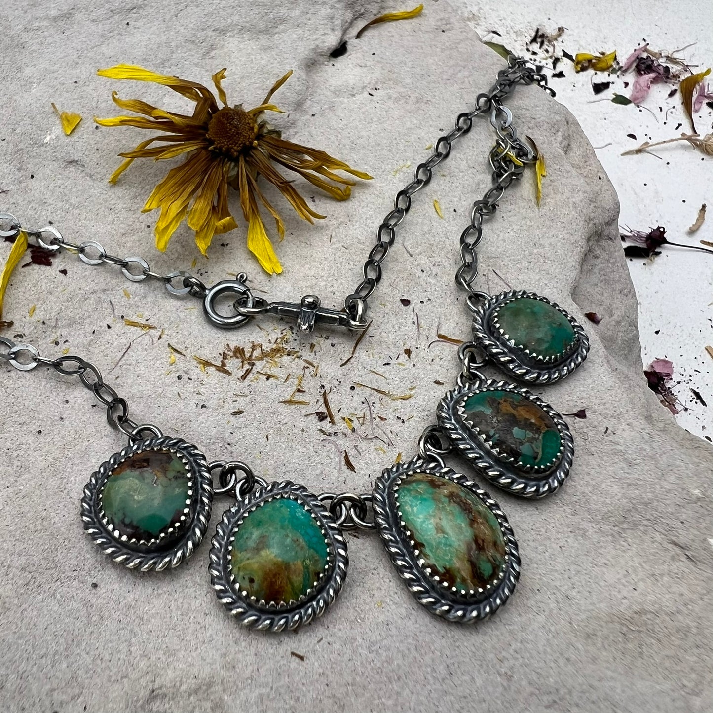 Linked Turquoise Necklace