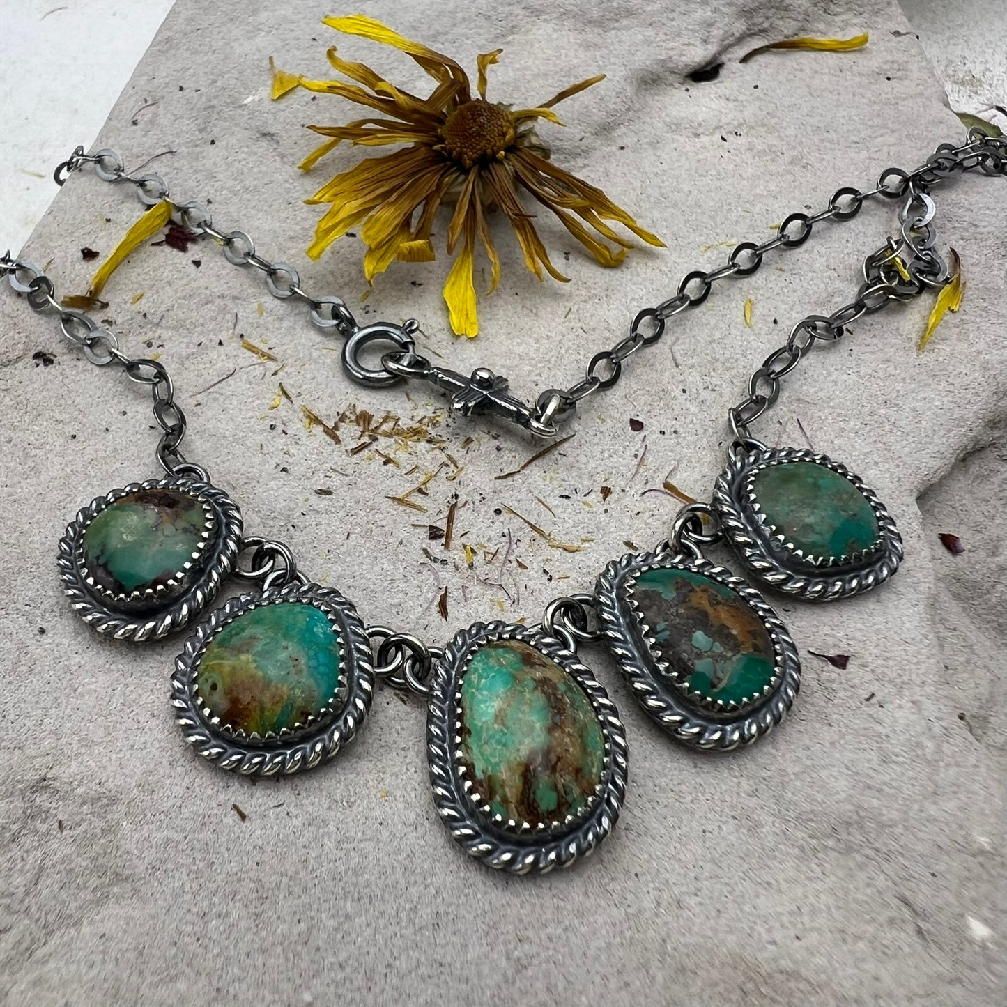 Linked Turquoise Necklace