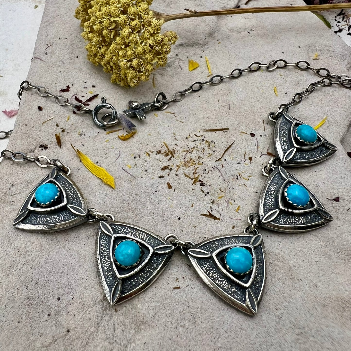Linked Turquoise Necklace