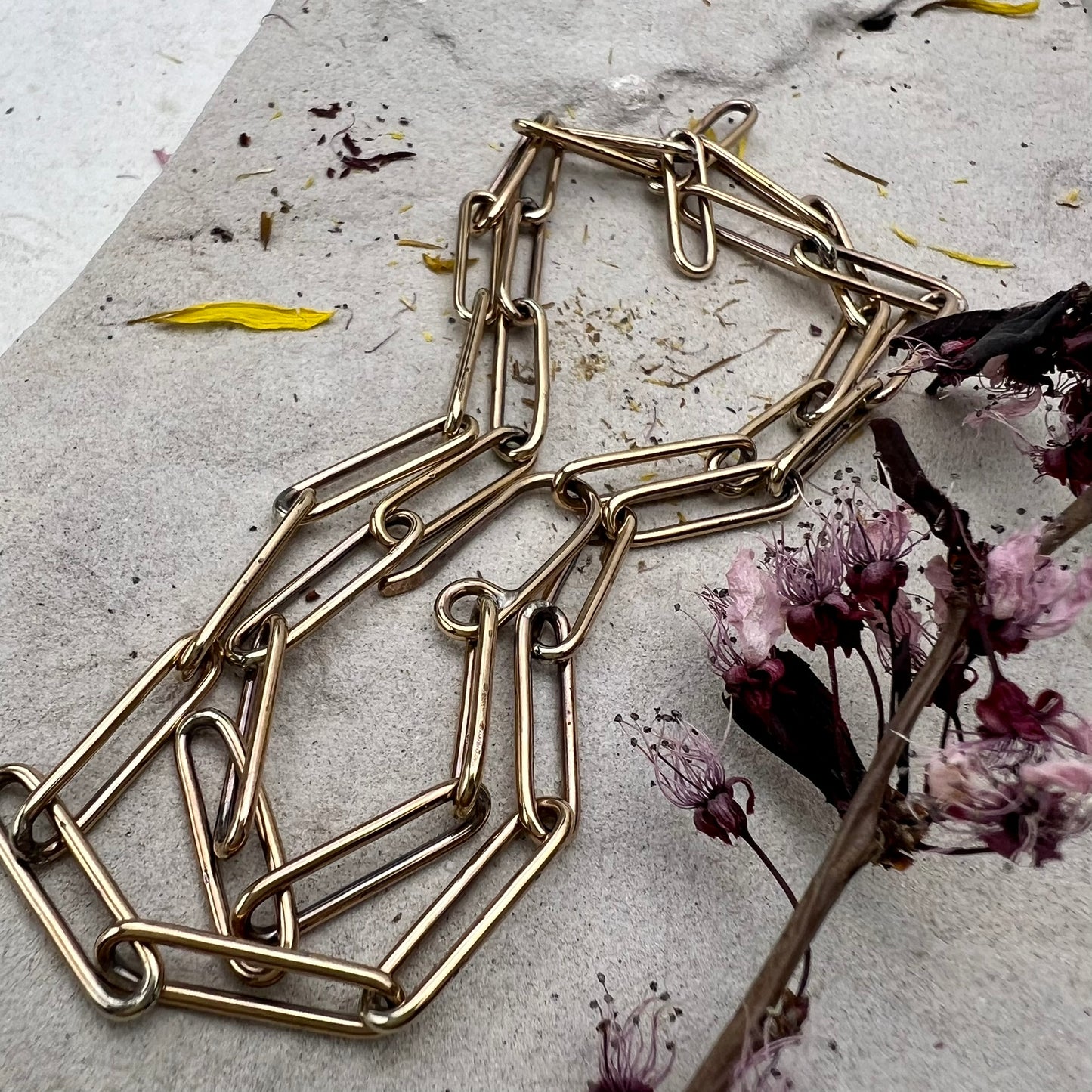 Golden Paperclip Chain