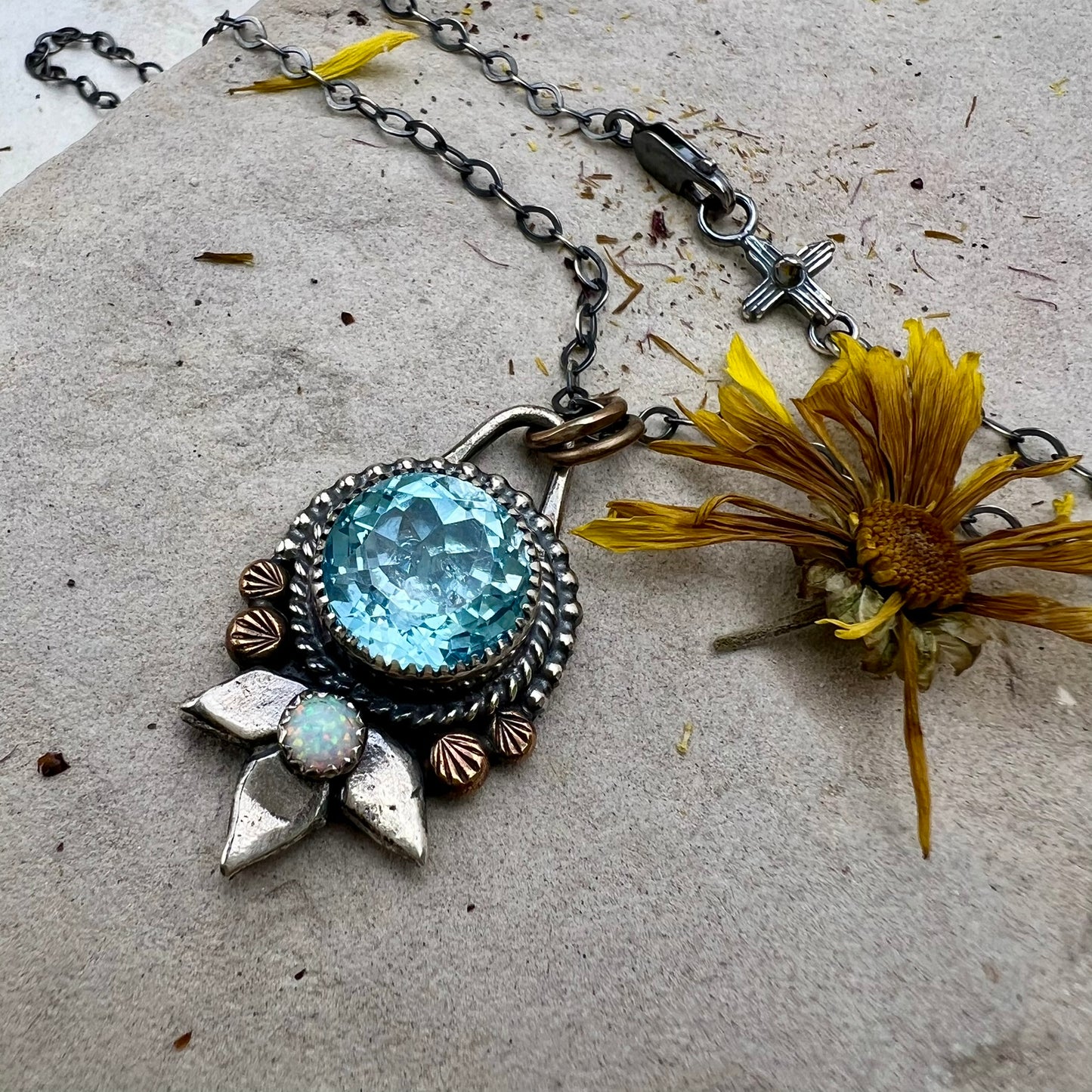 Blue Topaz Agave Necklace