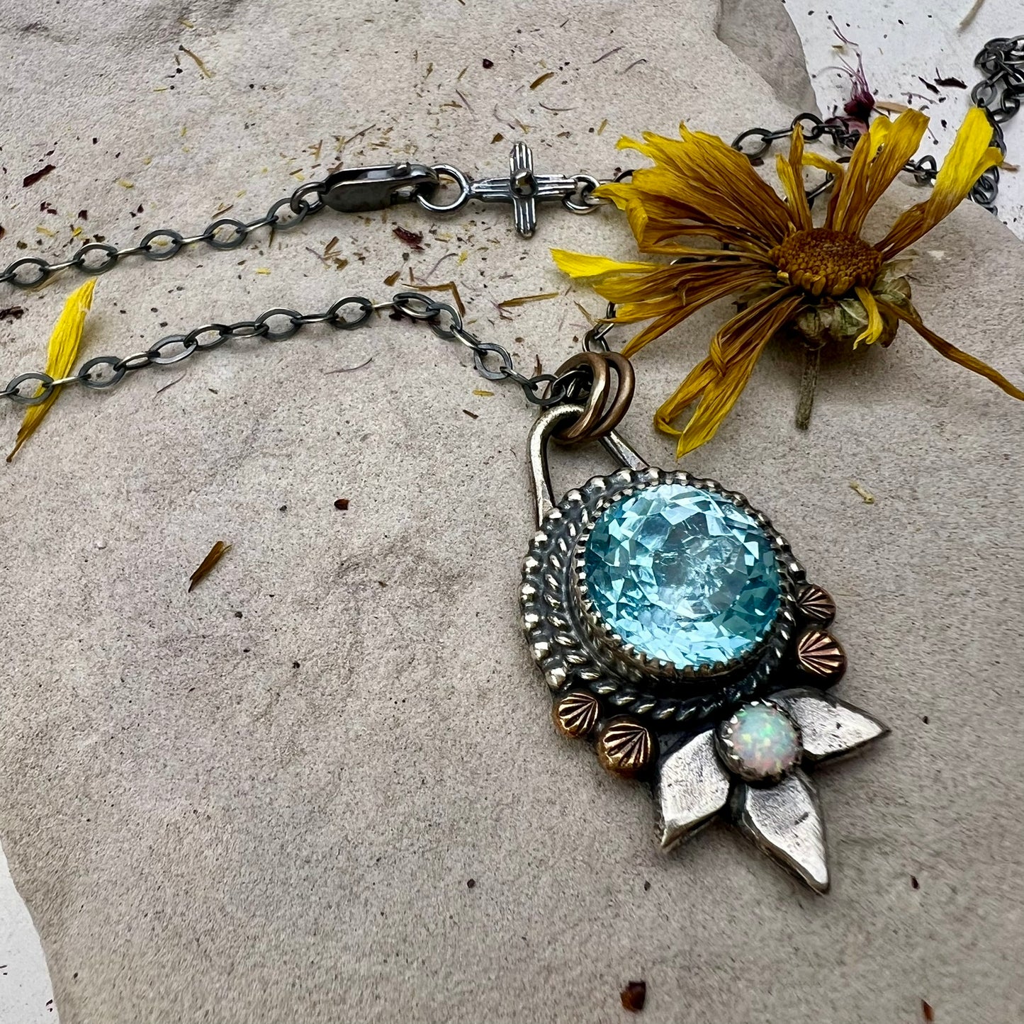 Blue Topaz Agave Necklace
