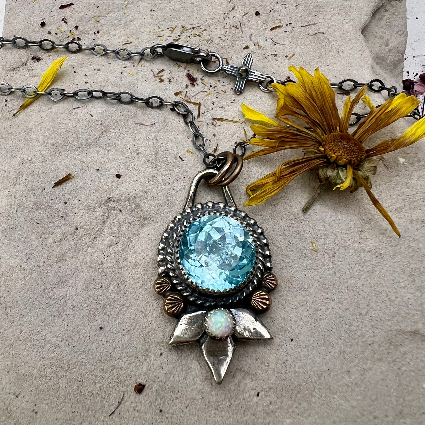 Blue Topaz Agave Necklace