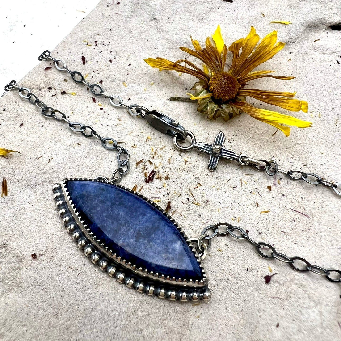 Lapis Marquise Necklace