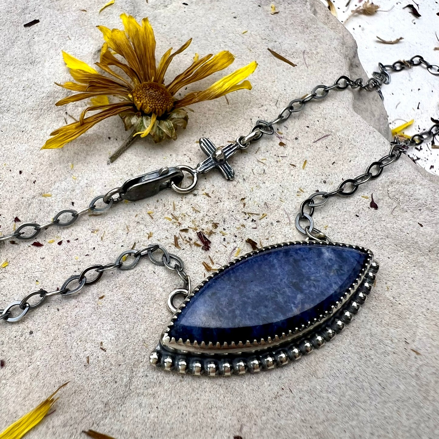Lapis Marquise Necklace