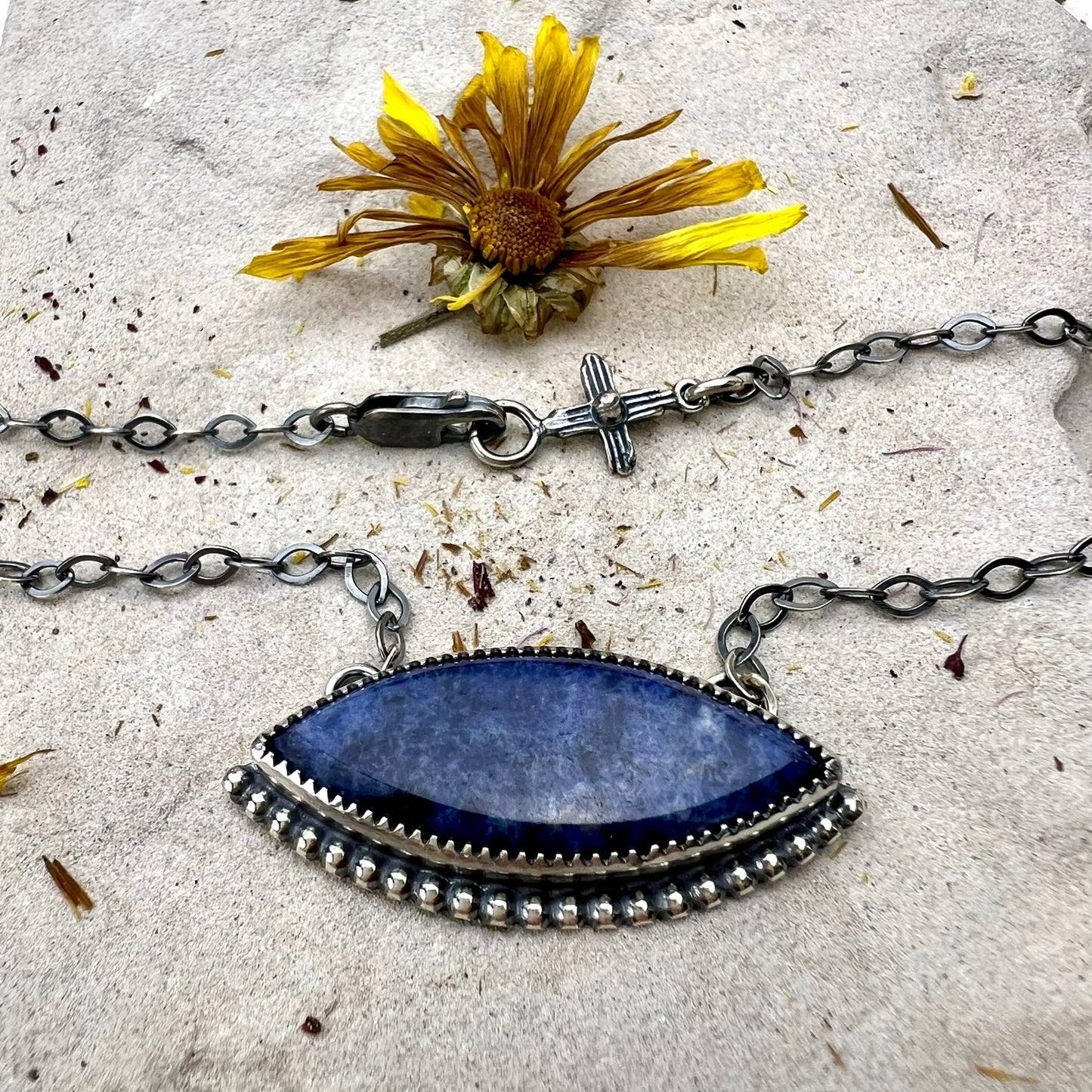 Lapis Marquise Necklace