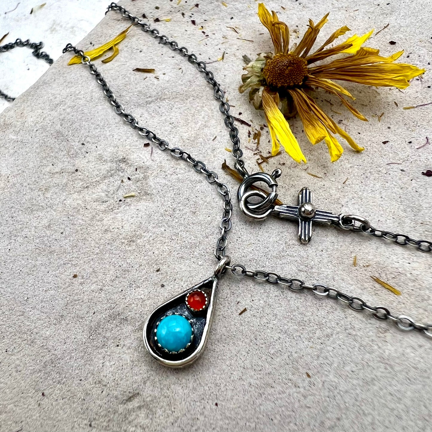 Petite Turquoise Drop Necklace