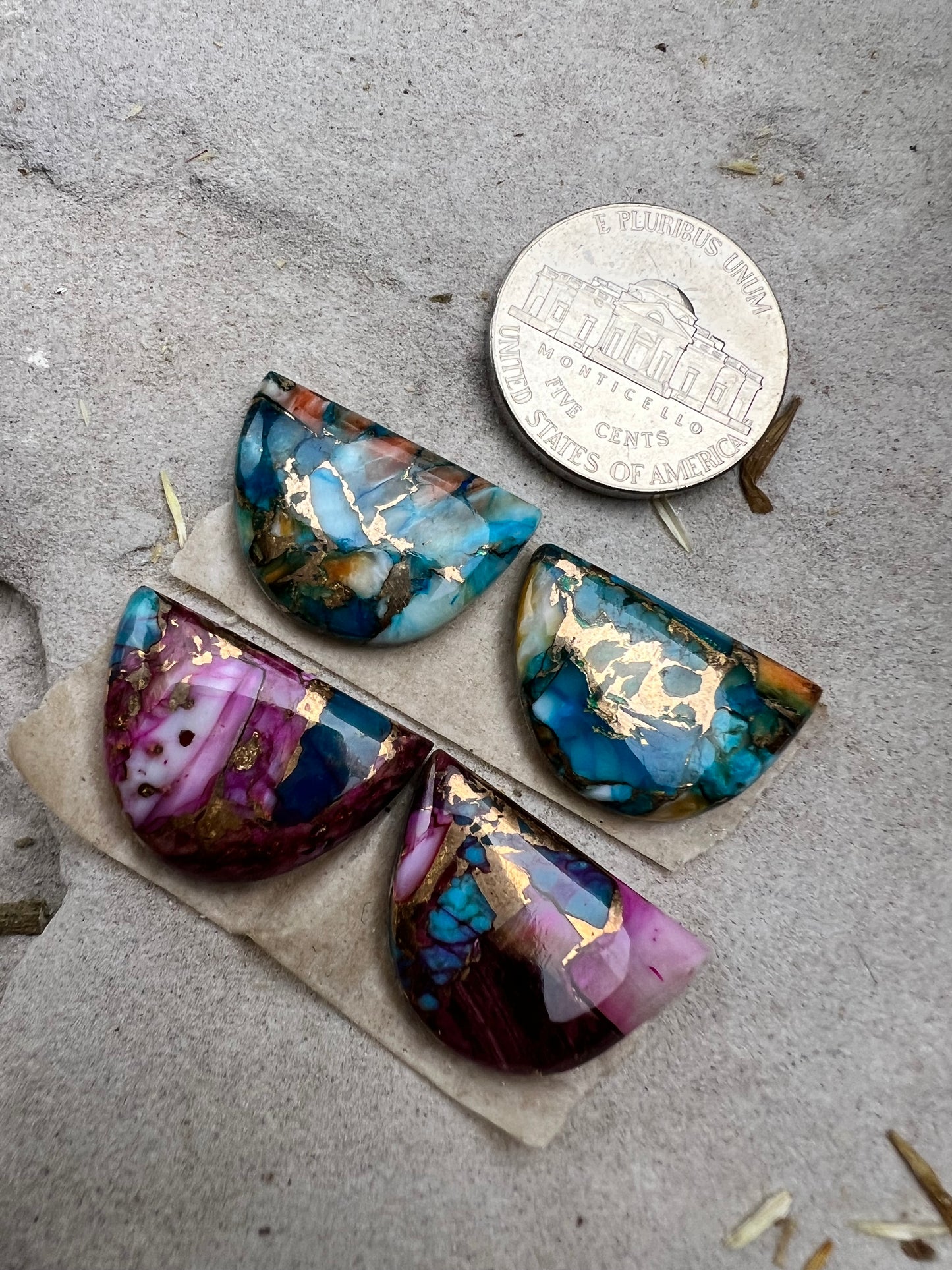 Mojave Half Moon Cabochons