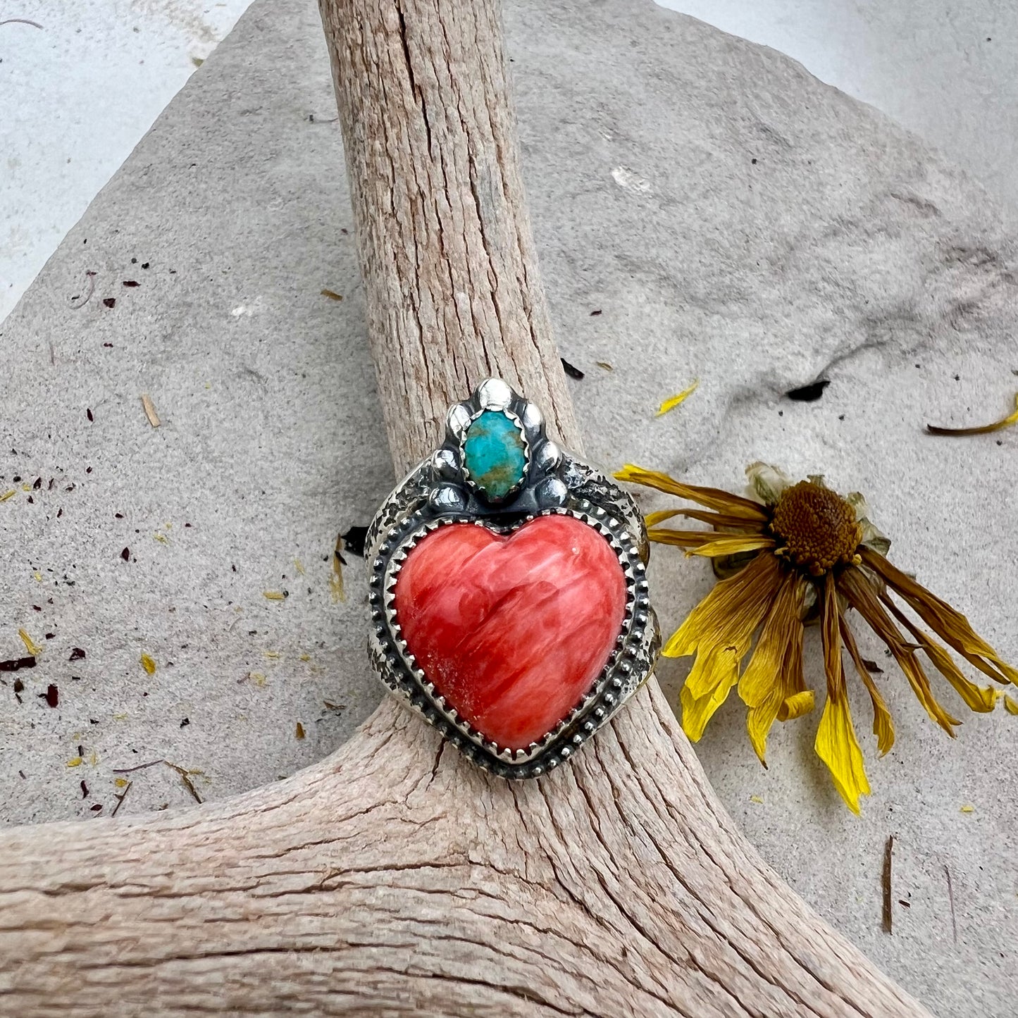 Spiny Oyster Heart Ring
