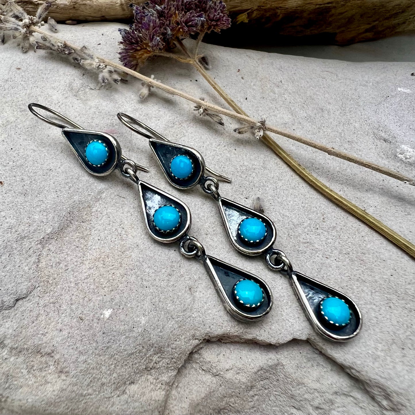 Triple Teardrop Earrings