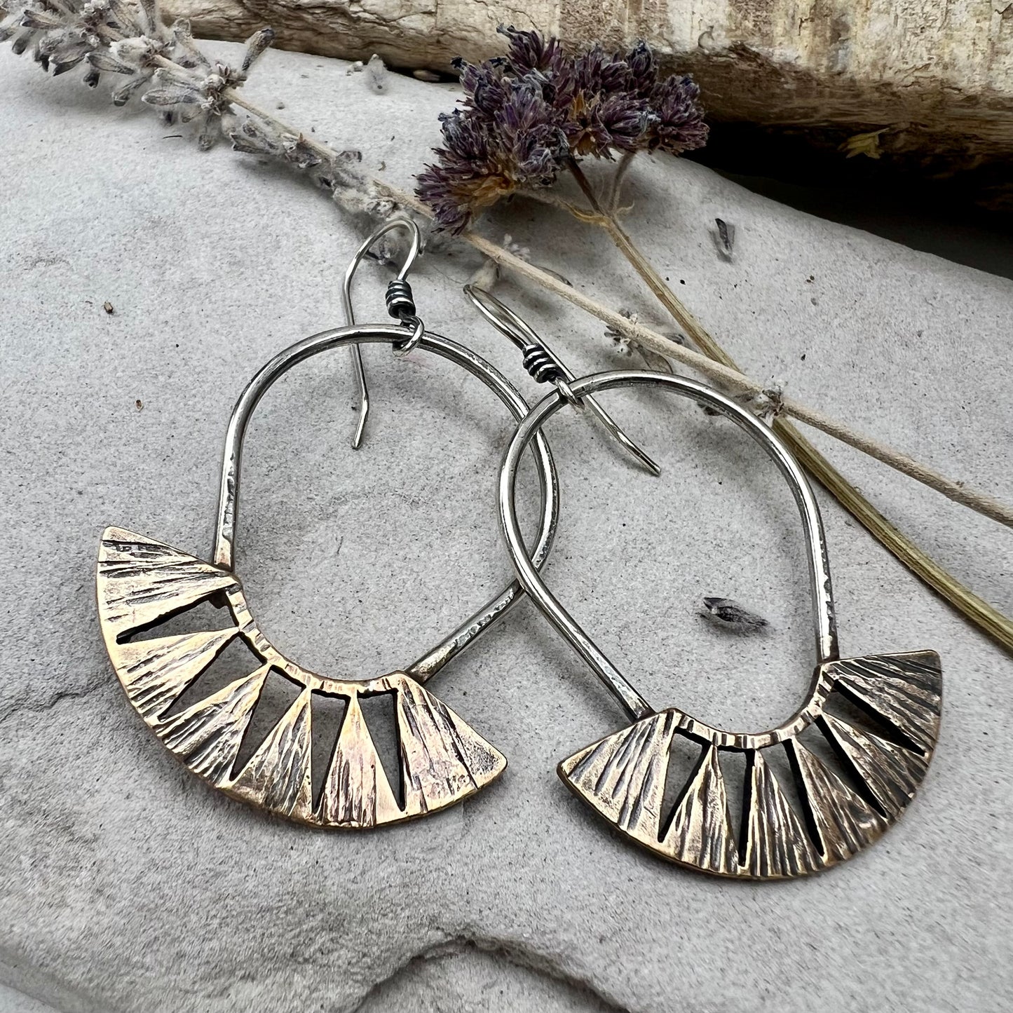 Bronze Juniper Hoops