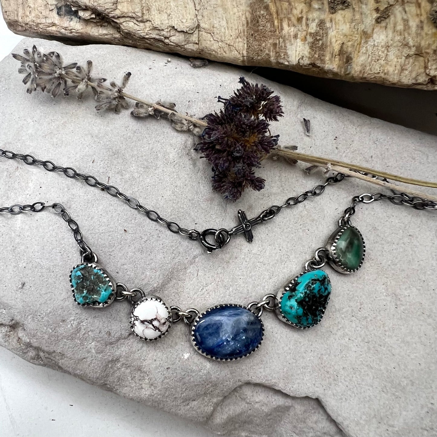 Multi-stone Linked Necklace