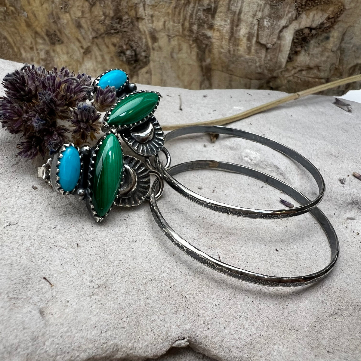 Turquoise Statement Hoops