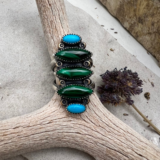 Malachite Statement Ring