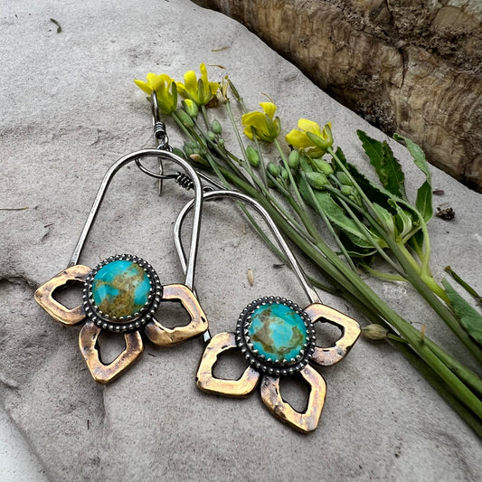 Turquoise Blossom Earrings