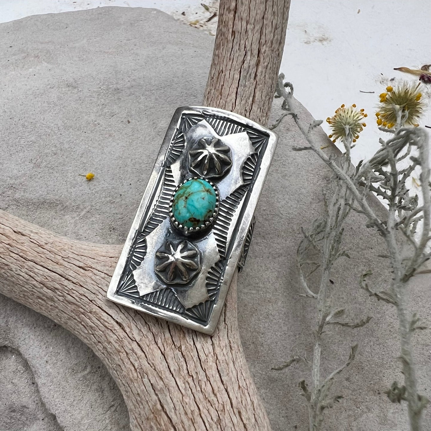 Turquoise Shield Ring