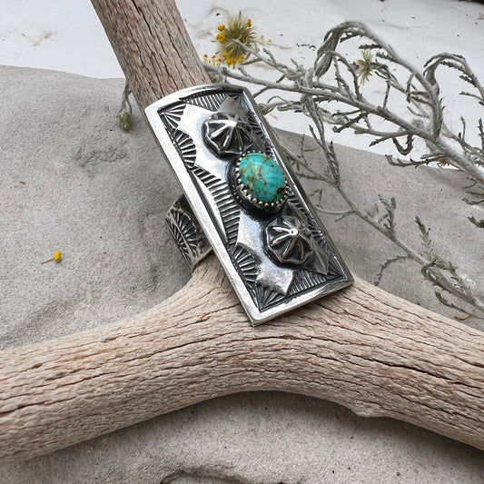 Turquoise Shield Ring