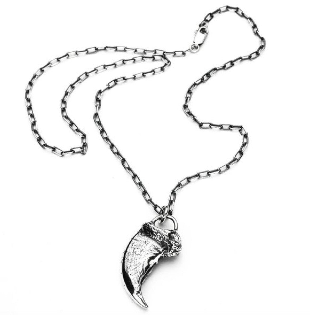 Bear Claw Sterling Silver Necklace