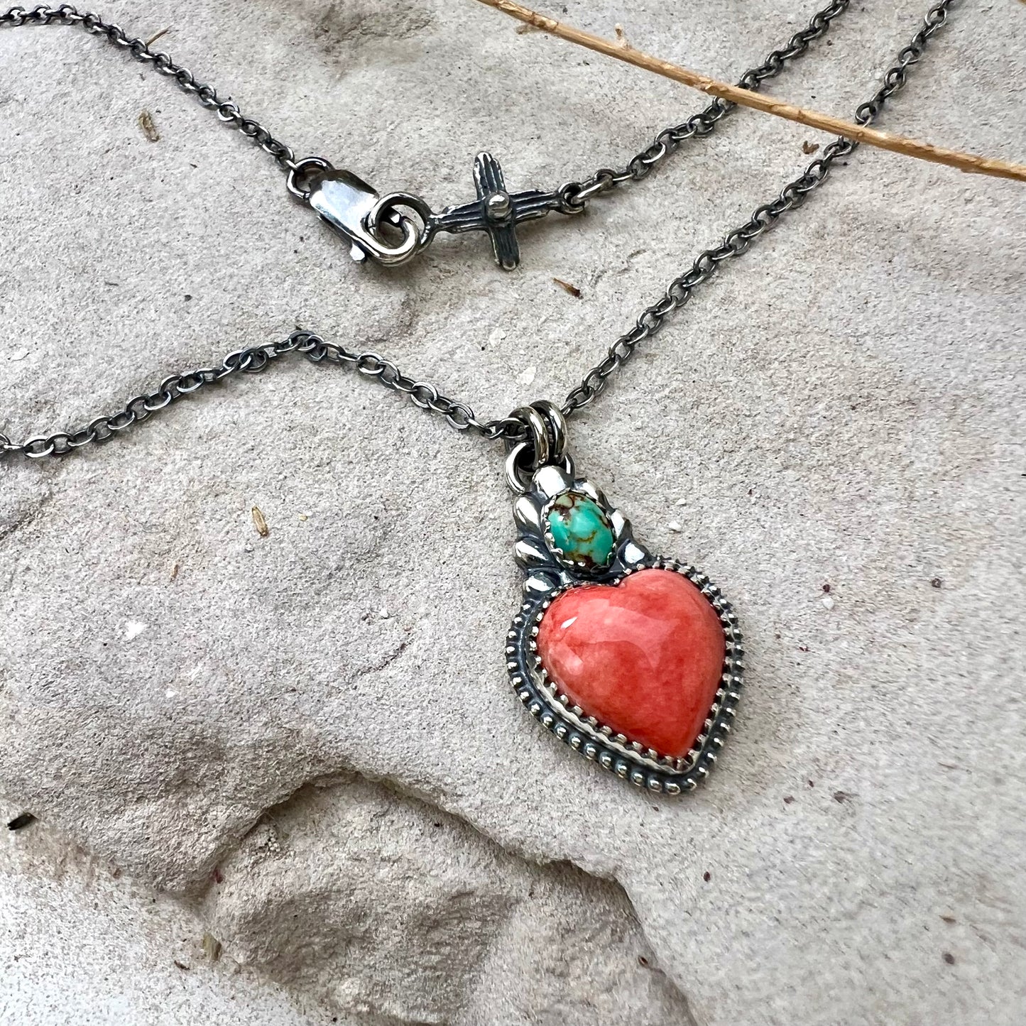 ((Reserved)) Spiny Oyster Heart Necklace
