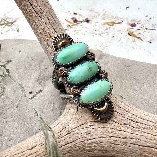 Triple Turquoise Statement Ring