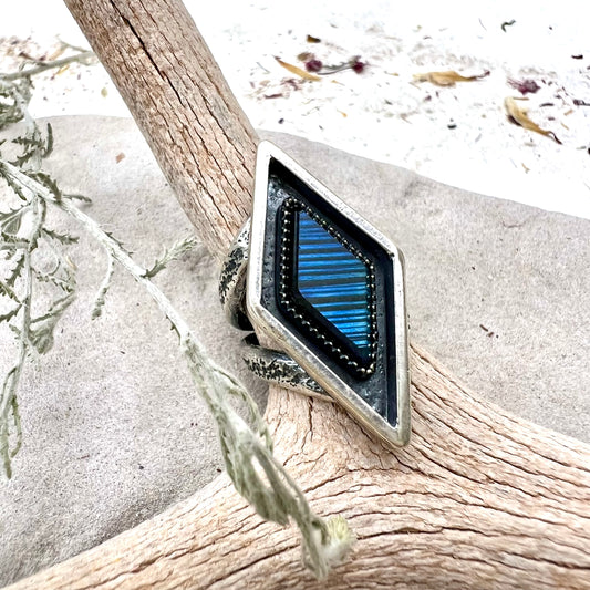 Labradorite Shadowbox Ring