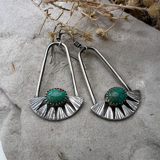 Petite Turquoise Juniper Hoops