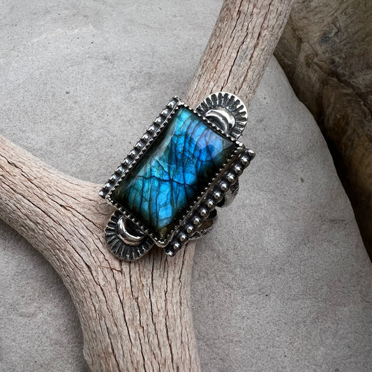Labradorite Statement Ring