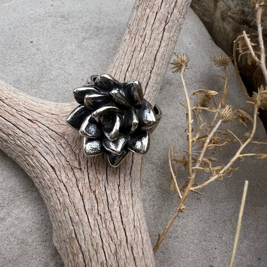 Sterling Silver Succulent Ring