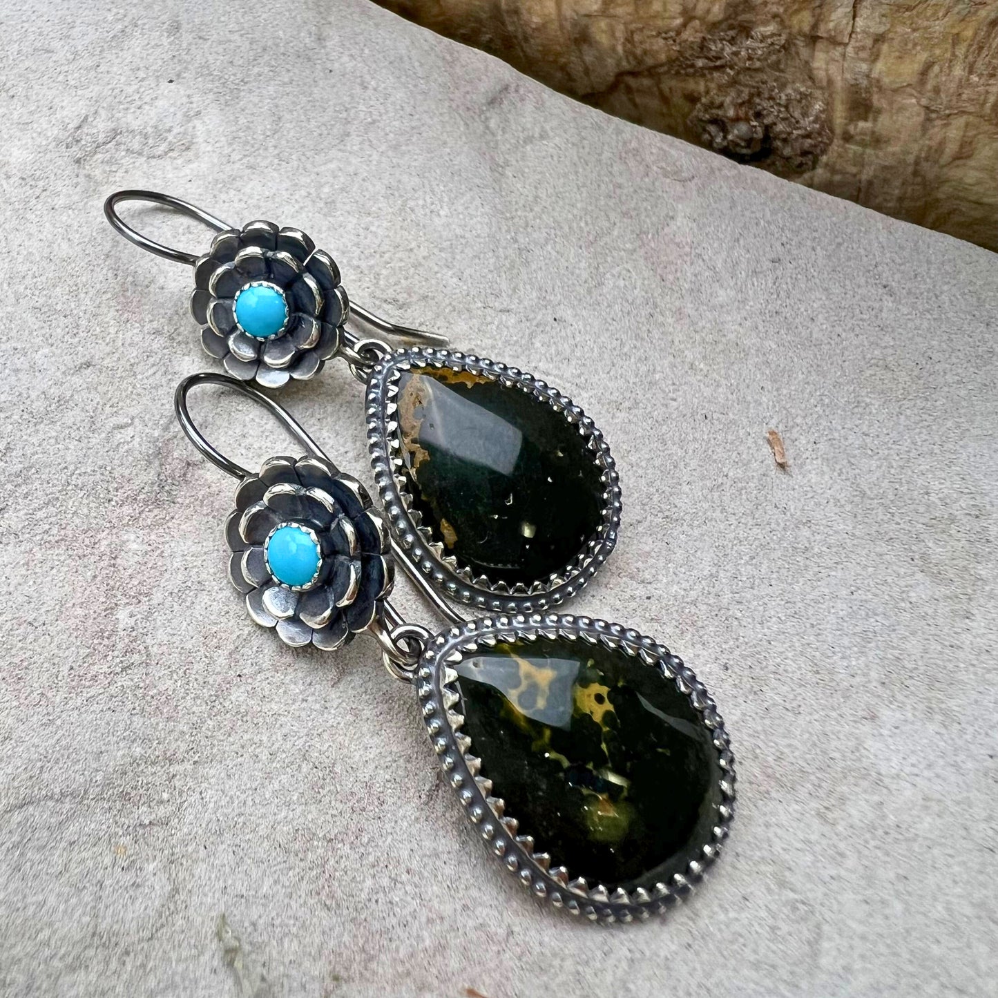 Jasper drop earrings