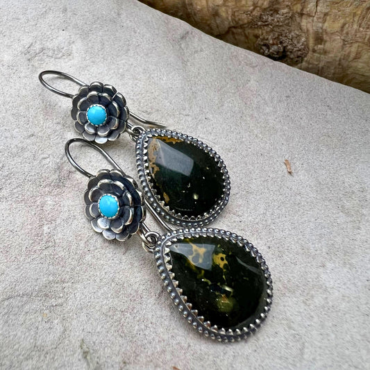 Jasper drop earrings