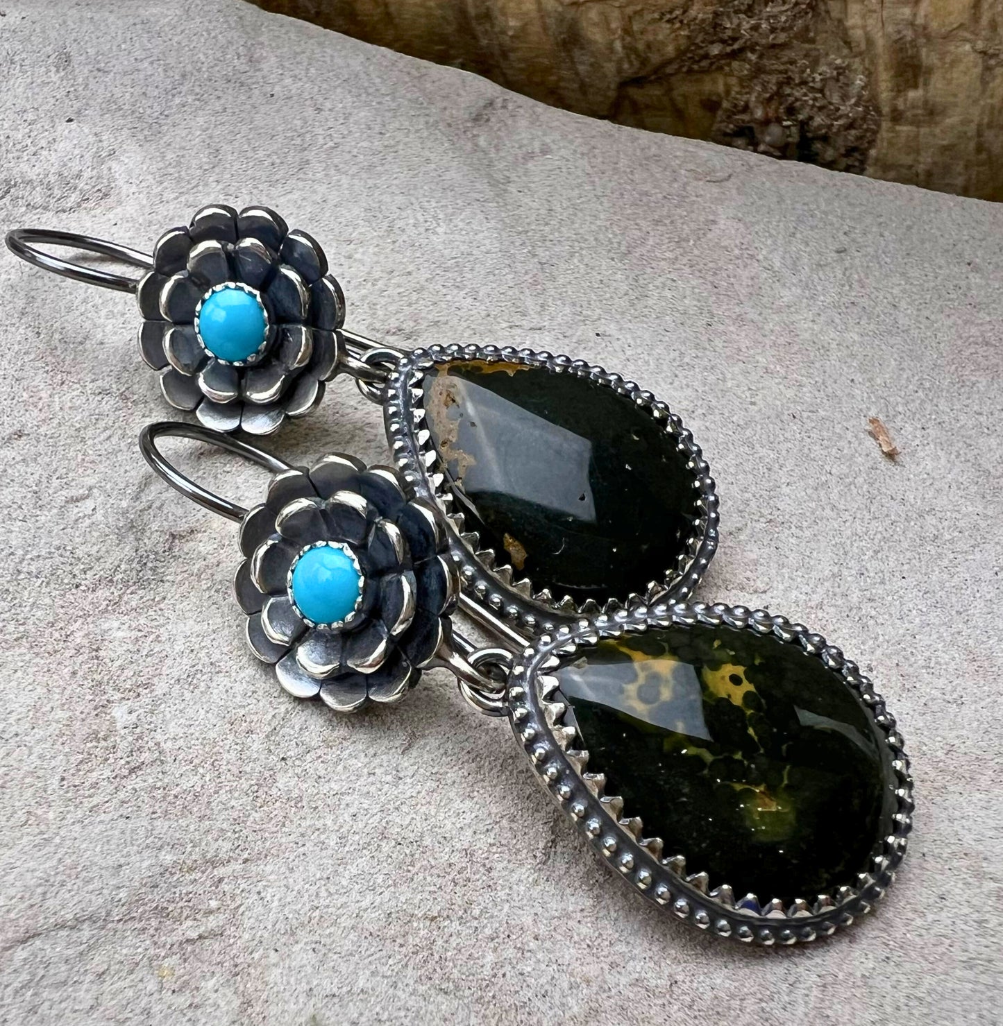 Jasper drop earrings